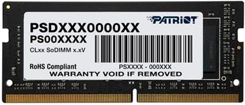 

Оперативная память Patriot SO-DIMM DDR 4 DIMM 4Gb PC21300 2666Mhz [PSD44G266682S], Оперативная память Patriot Signature Line 4GB DDR4 SODIMM PC4-21300 (PSD44G266682S)
