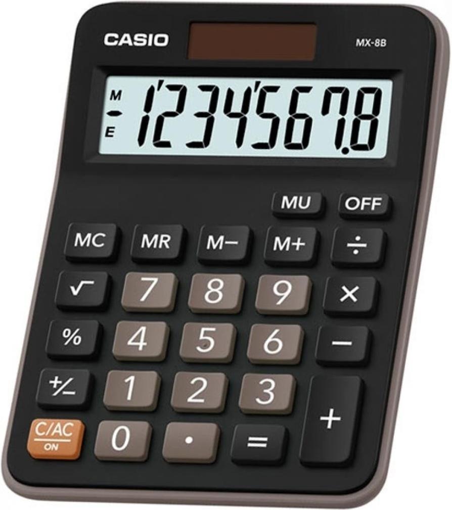 

Калькулятор Casio MX-8B черный/коричневый [MX-8B-BK-W-EC], MX-8B