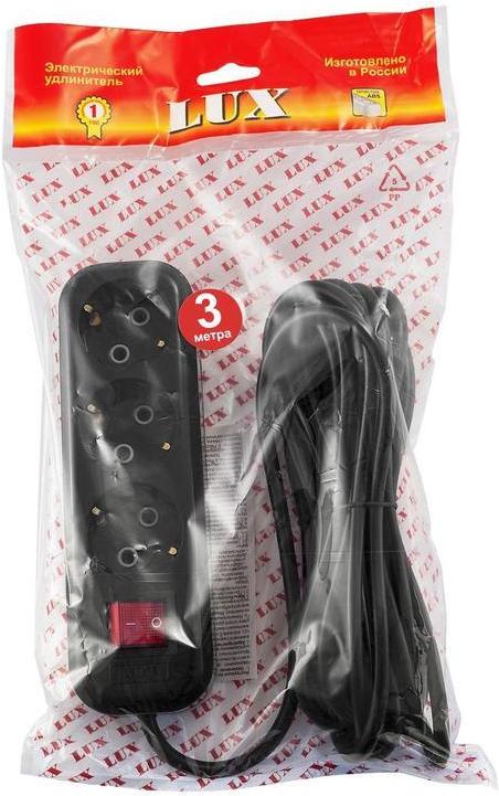 

Сетевой фильтр Lux У3-ЕВК-03 3 Sockets 3m 16A [4606400418009], У3-ЕВК-03 3 Sockets 3m 16A