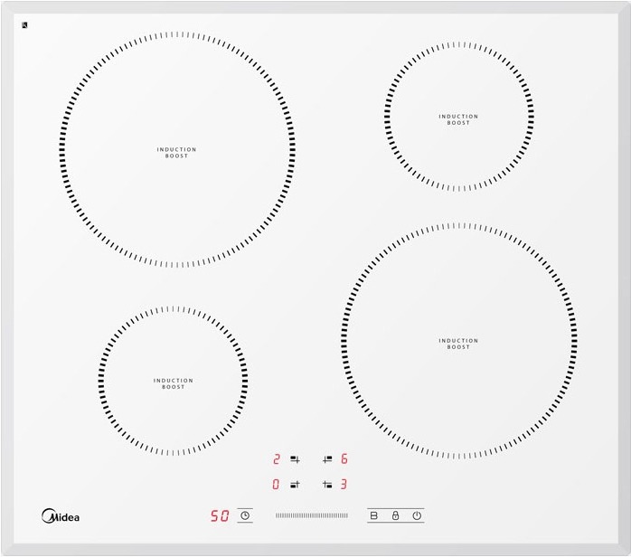 

Варочная панель Midea MIH64721 FW, Индукционная варочная панель Midea MIH64721FW