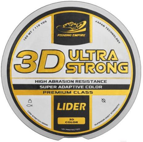 

Леска монофильная Lider 3D ULTRA STRONG 100 м 0,50 мм [3D-050], Леска монофильная Lider 3D ULTRA STRONG 100 м 0,50 мм 3D-050