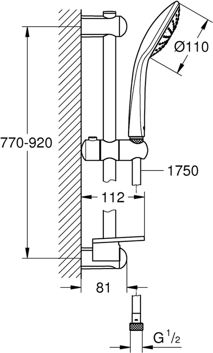 

Душевой гарнитур Grohe Euphoria 110 Mono [27267001], Euphoria 110 Mono