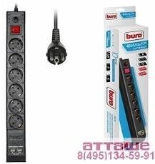 

Сетевой фильтр Buro BU-SP5-USB-2A-B черный