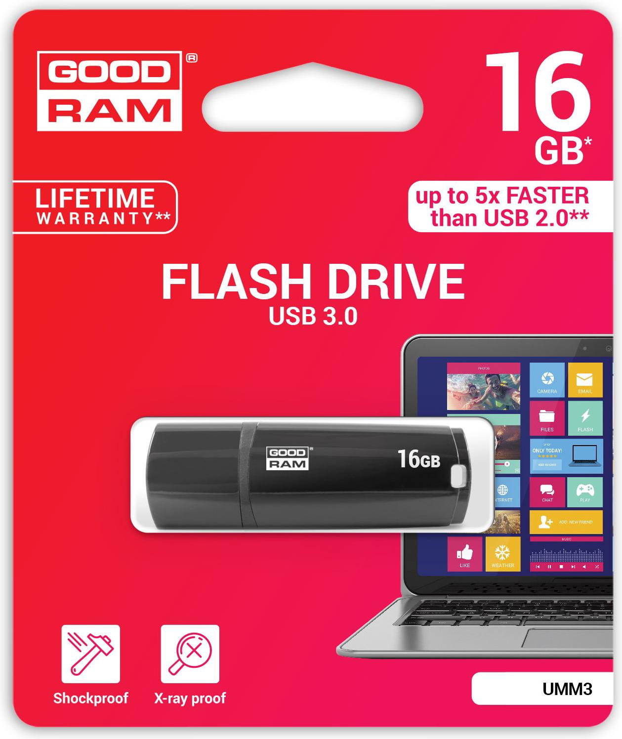 

USB Flash GOODRAM UMM3 16GB [UMM3-0160K0R11], UMM3 16GB