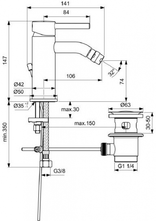 

Смеситель Ideal Standard Ceraflex [BC197AA], Смеситель Ideal Standard Ceraflex BC197AA