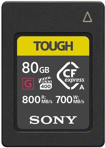 

Карта памяти Sony Sony CFexpress Type А серии CEA-G, 80 ГБ, запись до 700 МБ/с [CEAG80T.SYM], Sony CFexpress Type А серии CEA-G, 80 ГБ, запись до 700 МБ/с