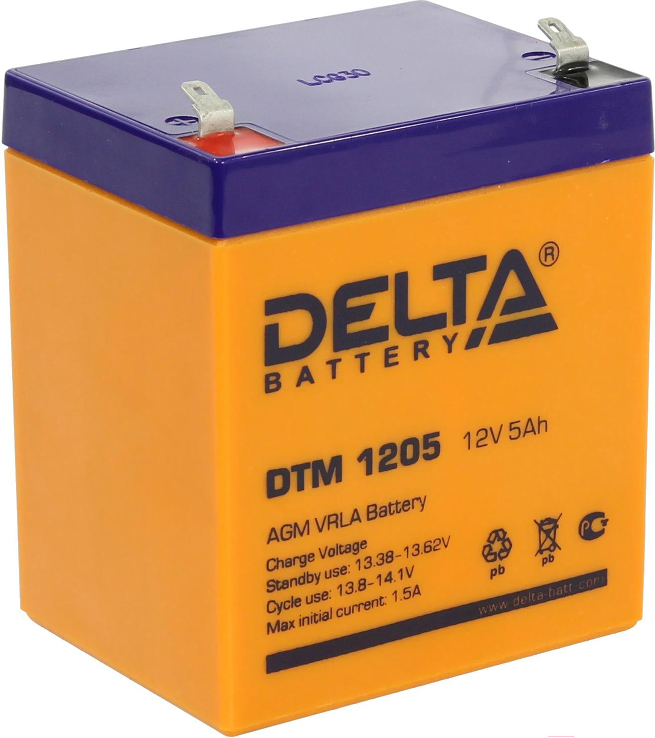 

Аккумулятор для ИБП Delta DT 1205 F2 12В/5 А·ч, DT 1205 F2 12В/5 А·ч