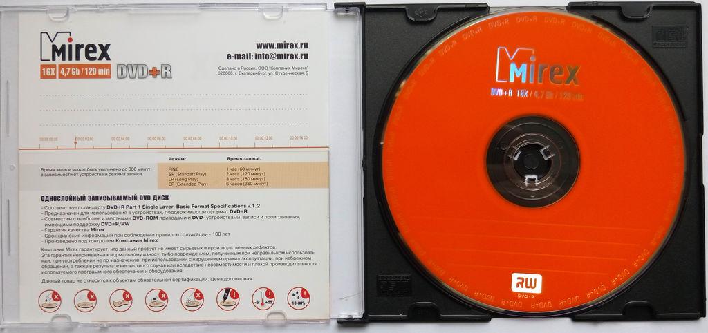 

Оптический диск Mirex DVD+R 4.7Gb 16x slim 5 pack 1 шт [UL130013A1F], DVD+R 4.7Gb 16x slim 5 pack 1 шт