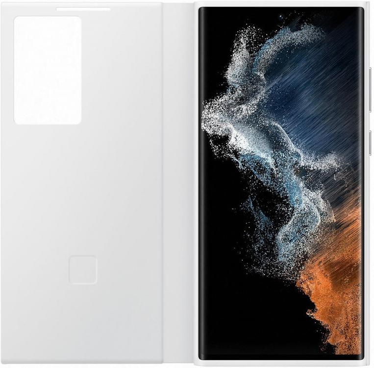 

Чехол для телефона Samsung Galaxy S22 Ultra Smart Clear View Cover белый [EF-ZS908CWEGRU], Galaxy S22 Ultra Smart Clear View Cover