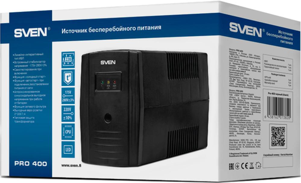 

Источник бесперебойного питания SVEN Pro 400, Pro 400
