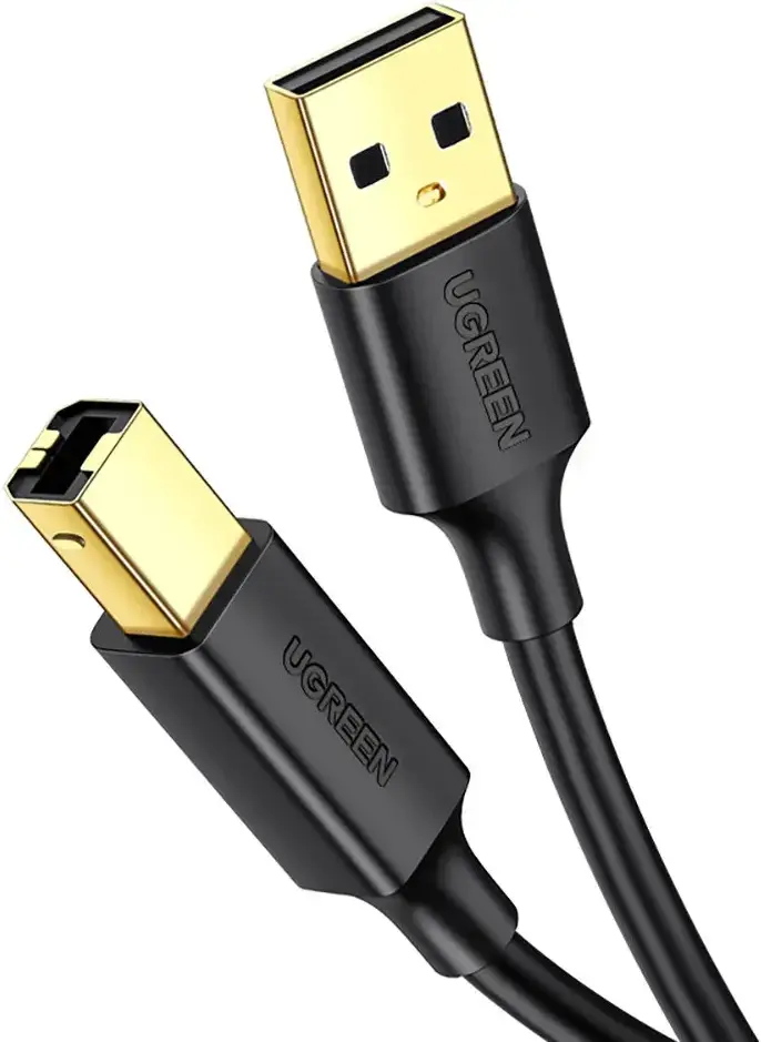 

Кабель UGREEN US135-20846 USB 2.0 AM to USB 2.0 BM, 1m, Black