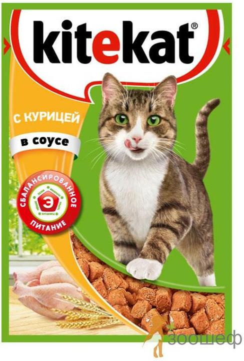 

Корм для кошек Kitekat С курицей в соусе (85г), С курицей в соусе 85г