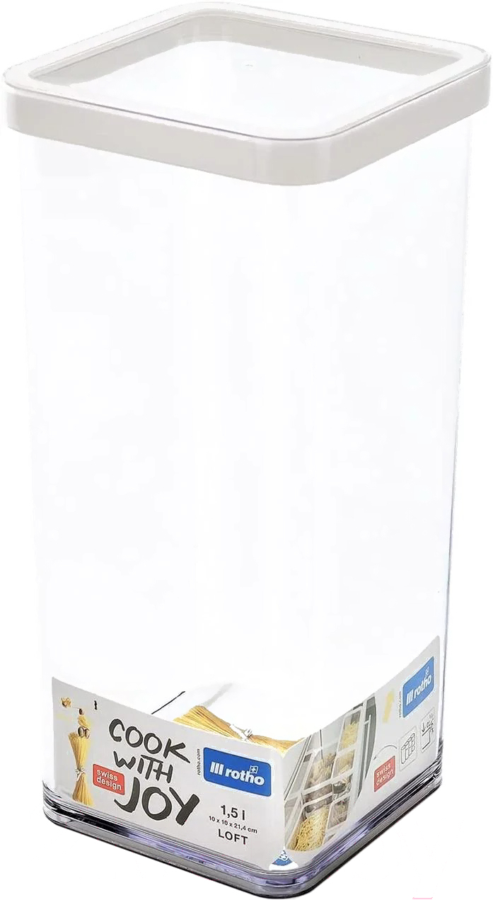

Контейнер Rotho Loft Premium 1,5л прозрачный/белый (1160590000)
