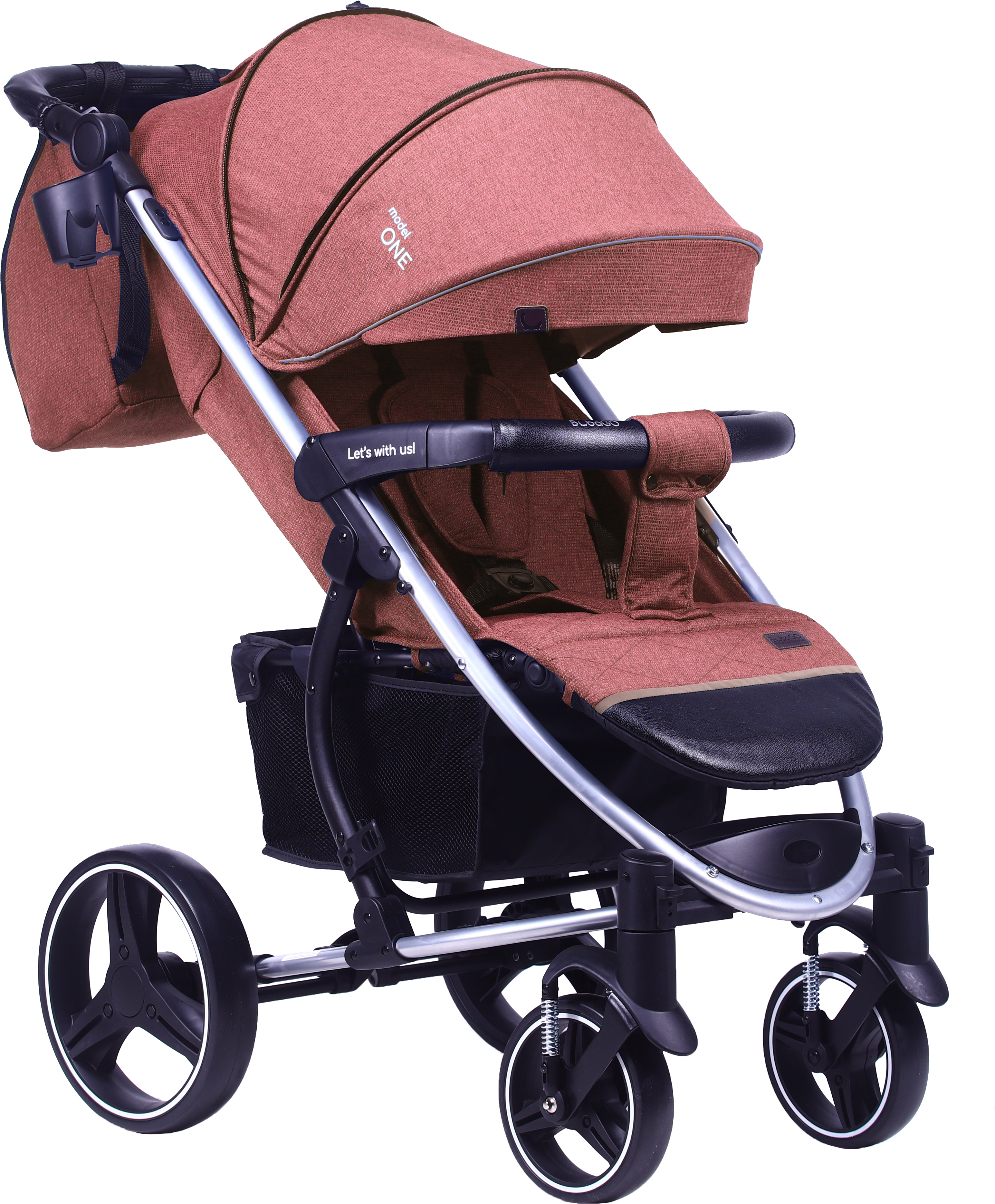 

Детская коляска Bubago Model One BG0322 Pink coral