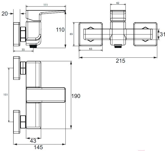 

Смеситель Omnires Parma PM7440 BIA/CHR, Parma PM7440 BIA/CHR