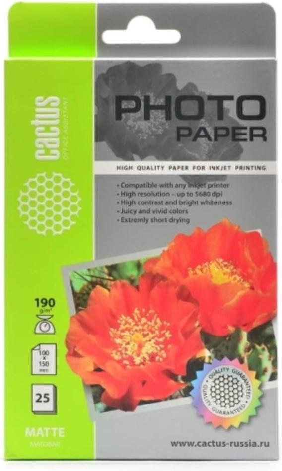 

Фотобумага CACTUS Матовая A6 190 г/м2 25 листов [CS-MA619025], Матовая A6 190 г/м2 25 листов