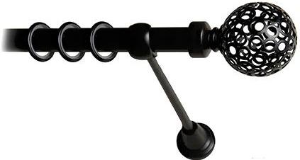 

Карниз Lm Decor Ажур 095 1р гладкий 25мм 2м черный матовый, Ажур 095 1р гладкий 25мм 2.0м
