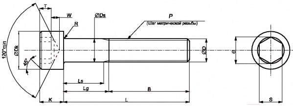

Винт EKT 61519 500шт с цилиндрической головкой