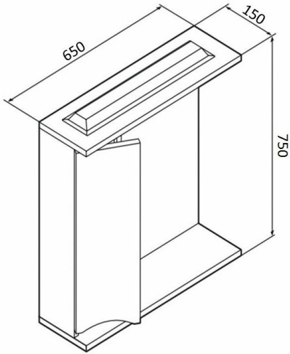 

Шкаф с зеркалом AM.PM Like [M80MPL0651WG], Шкаф с зеркалом Am.Pm Like M80MPL0651WG
