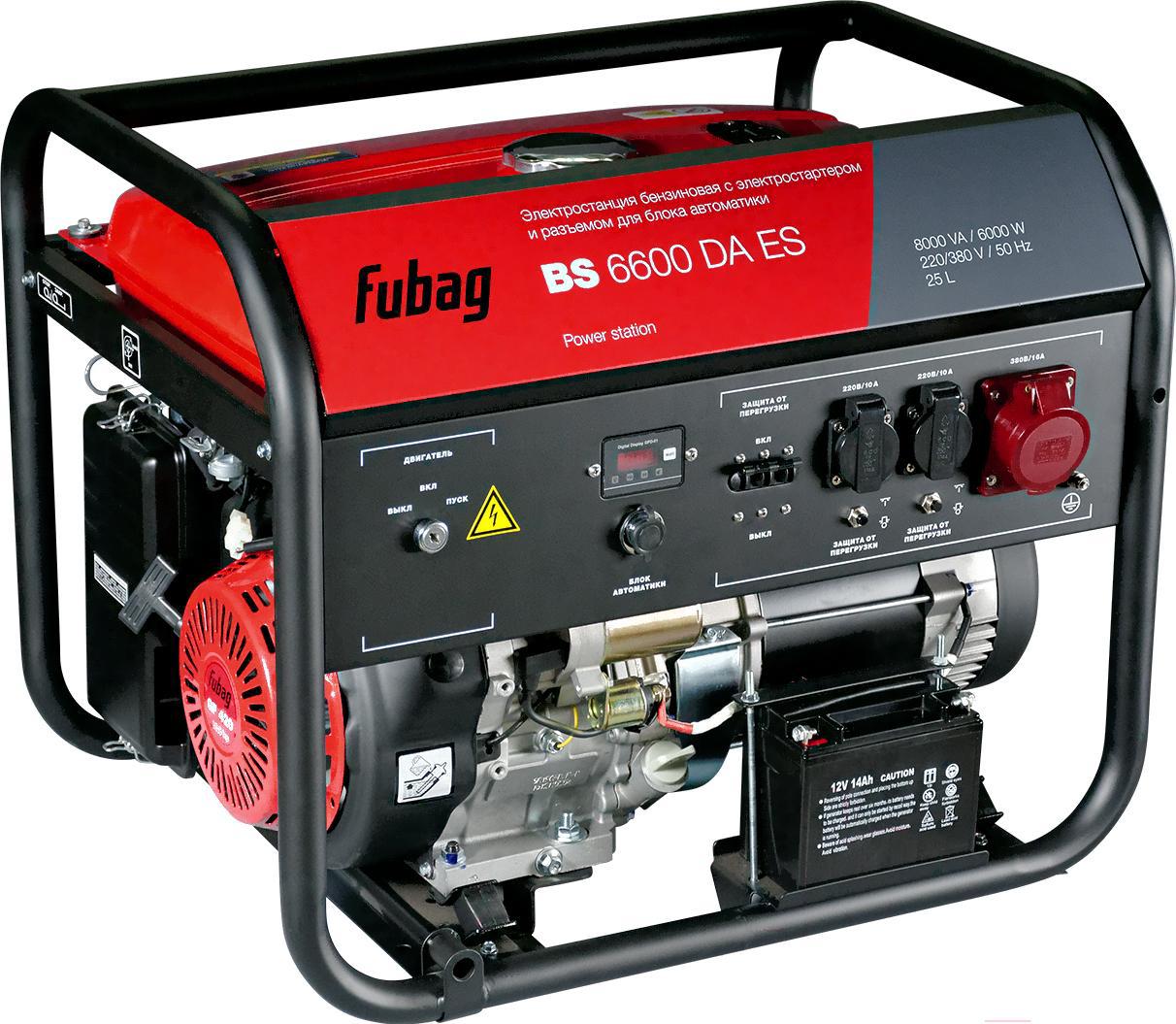 

Бензиновый генератор Fubag BS 6600 DA ES, BS 6600 DA ES