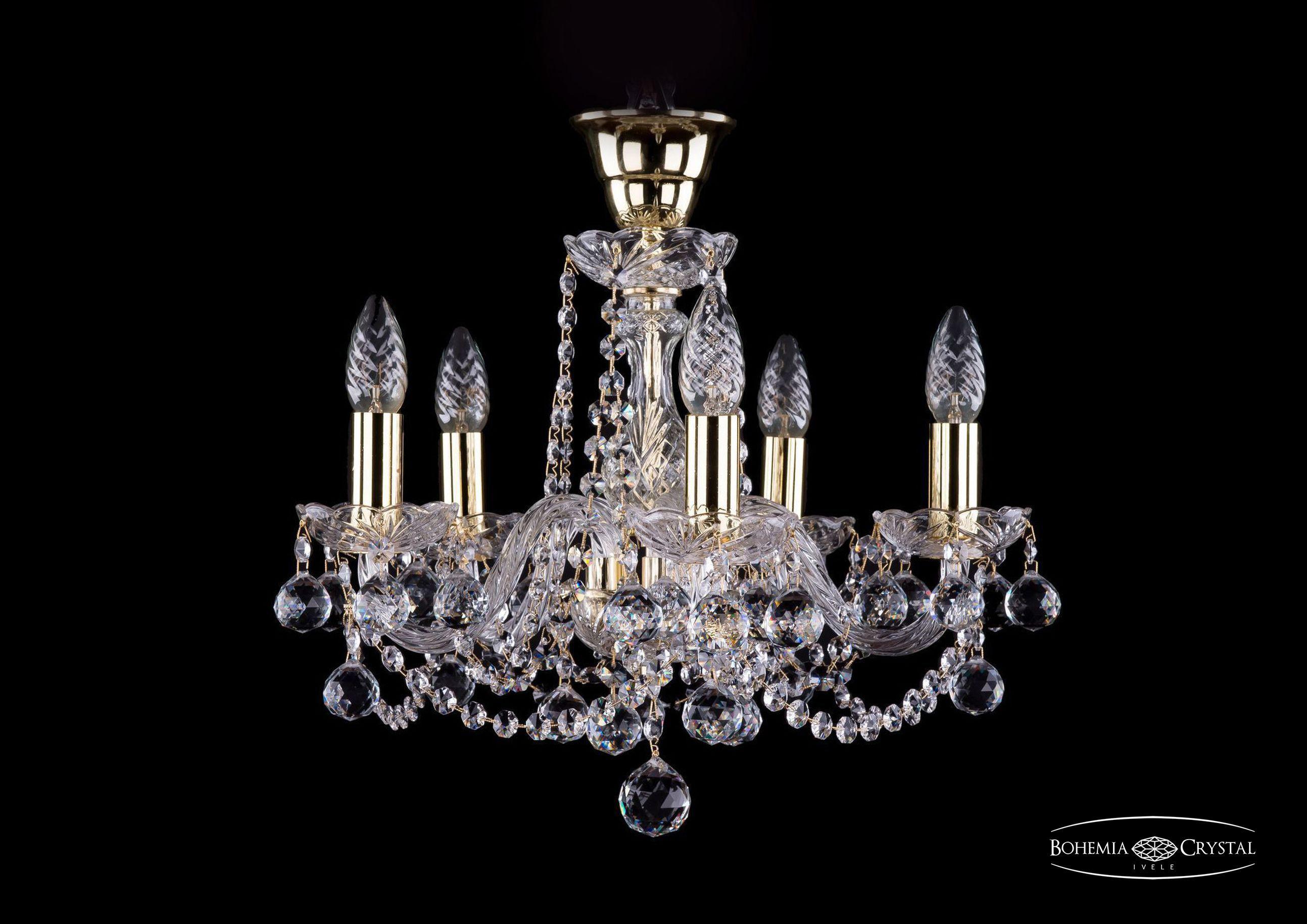 

Подвесная люстра Bohemia Ivele Crystal 1402/5/141/G/Balls/Tube