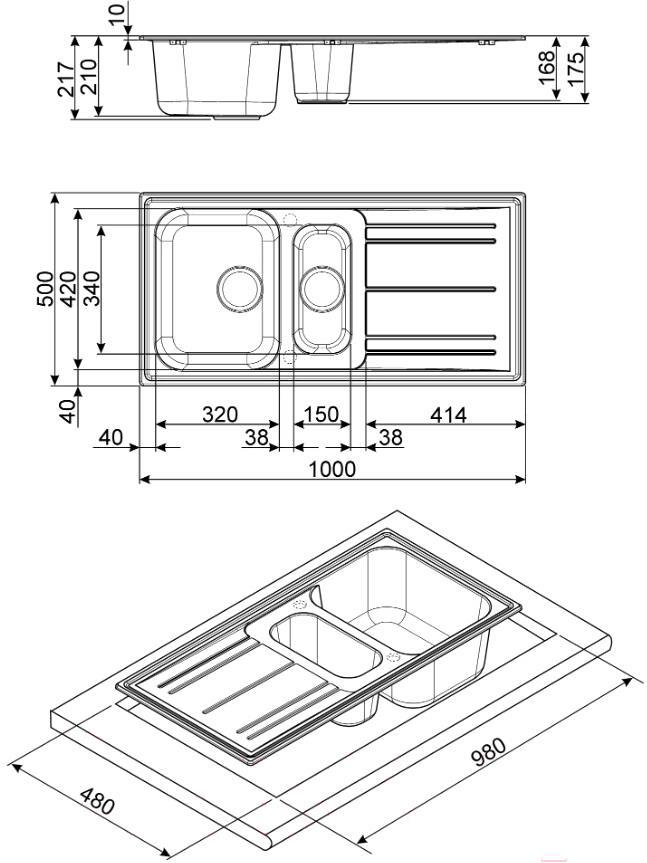 

Кухонная мойка Smeg LZ102AV2