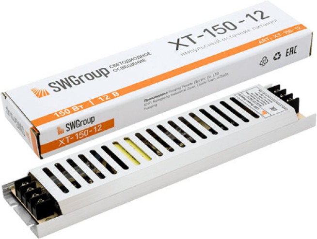 

SWG Ультратонкий блок питания в металлическом корпусе, IP20, 150W, 12V [XT-150-12], Блок питания SWG Ультратонкий блок питания в металлическом корпусе, IP20, 150W, 12V XT-150-12