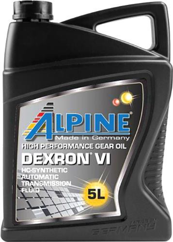 

Трансмиссионное масло Alpine ATF Dexron VI 5л (0100692)