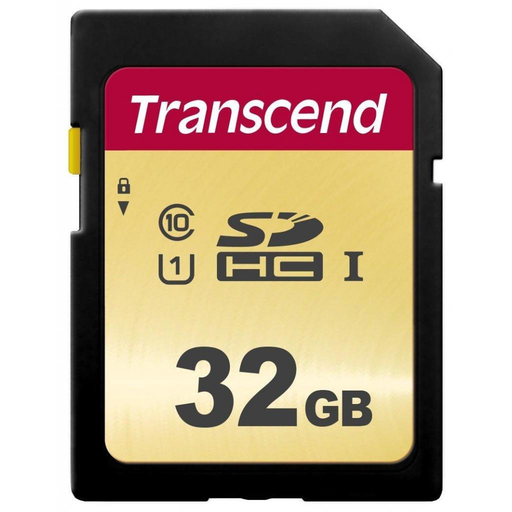 

Карта памяти Transcend 32GB UHS-I U1 SD card MLC OK [TS32GSDC500S], Карта памяти Transcend TS32GSDC500S