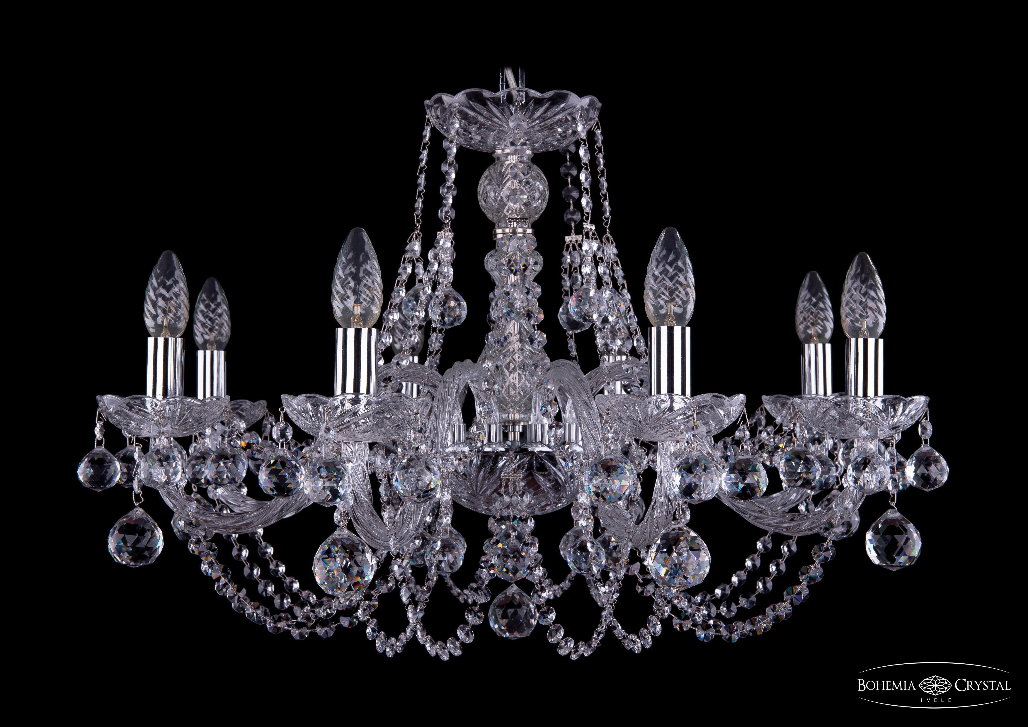 

Подвесная люстра Bohemia Ivele Crystal 1406/8/240/Ni/Balls