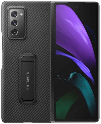 

Чехол для телефона Samsung Aramid Standing Cover для FOLD2 Black [EF-XF916SBEGRU], Aramid Standing Cover для FOLD2