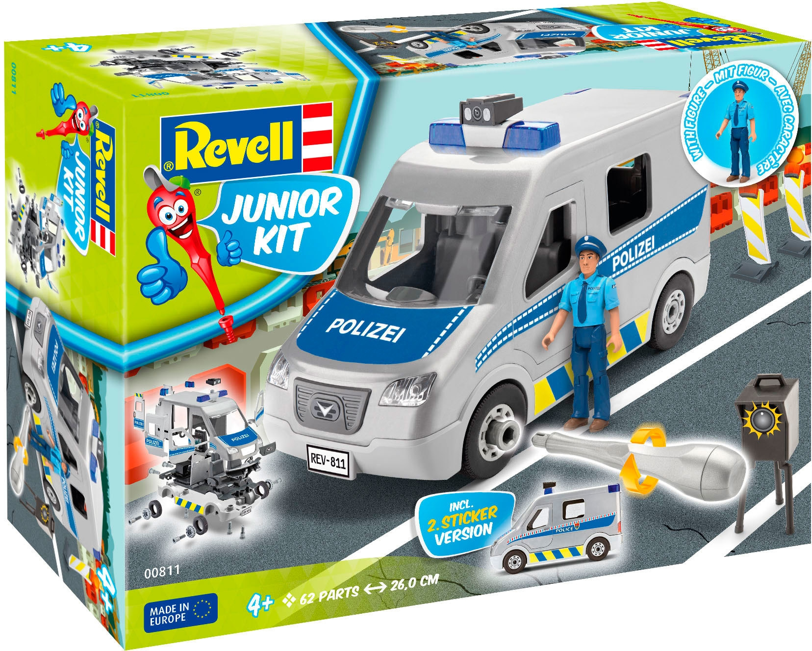 

Конструктор Revell Полицейский фургон с фигуркой [00811], Конструктор Revell Полицейский фургон с фигуркой 00811