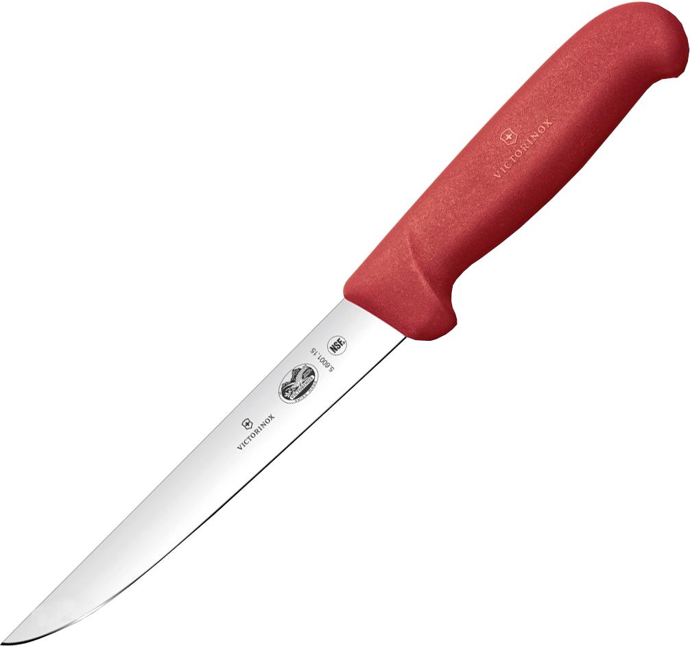 

Кухонный нож Victorinox Fibrox обвалочный 150мм красный [5.6001.15], Кухонный нож Victorinox Fibrox 5.6001.15