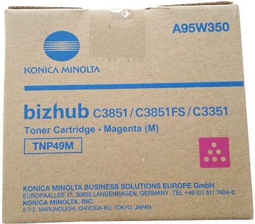 

Тонер Konica Minolta bizhub C3351/C3851 TNP-49M красный [A95W350], Тонер Konica Minolta bizhub C3351/C3851 TNP-49M A95W350 красный