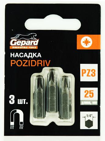 

Бита GEPARD PZ2 25 мм 3шт [GP3504-25], Бита GEPARD PZ2 25 мм 3шт GP3504-25