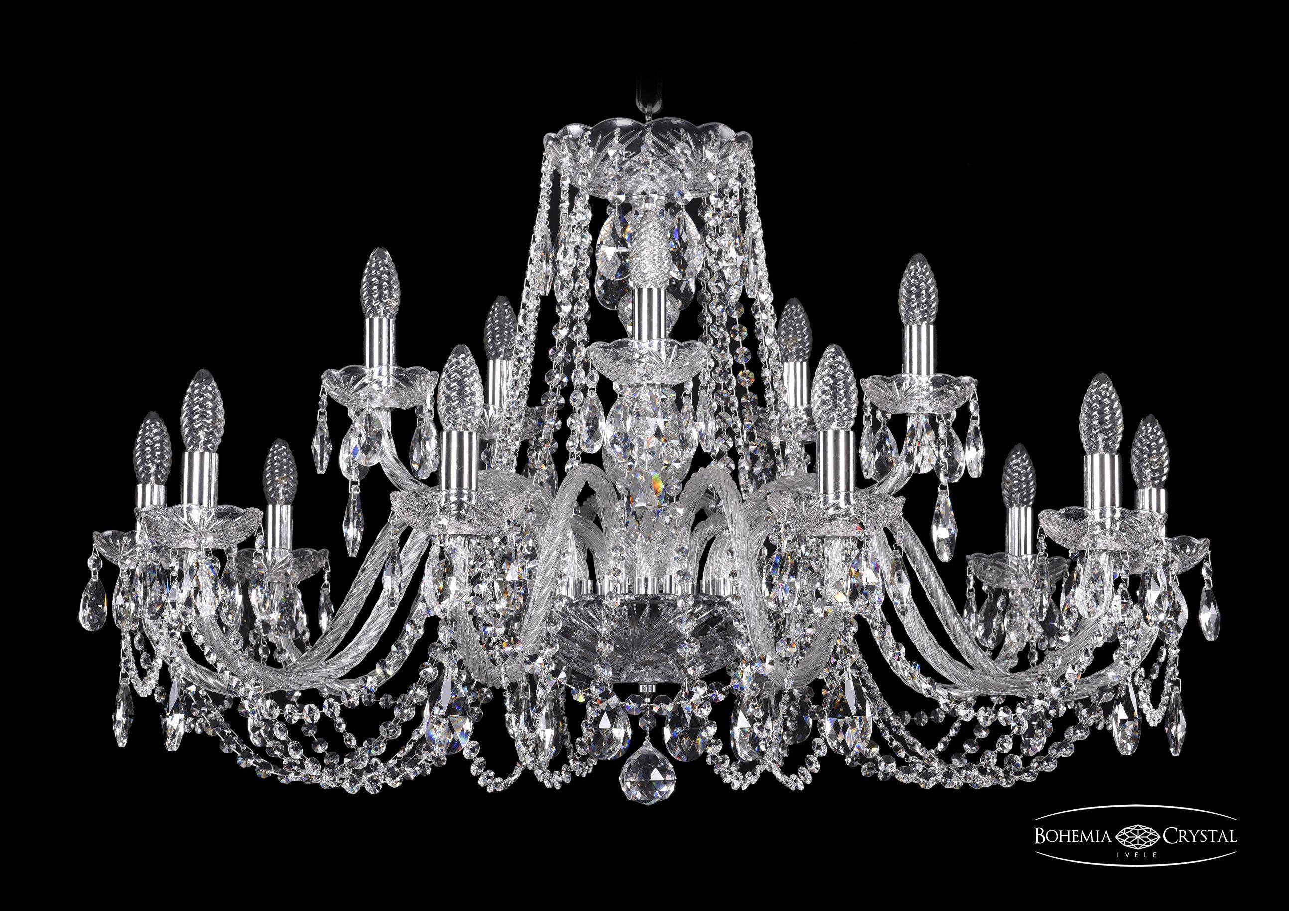 

Подвесная люстра Bohemia Ivele Crystal 1402/10+5/360/Ni