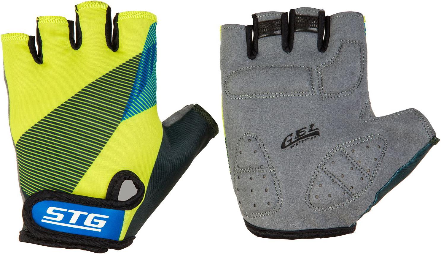

Перчатки велосипедные STG Х87910-Л р-р L Black/Lime/Blue, Х87910-Л р-р L