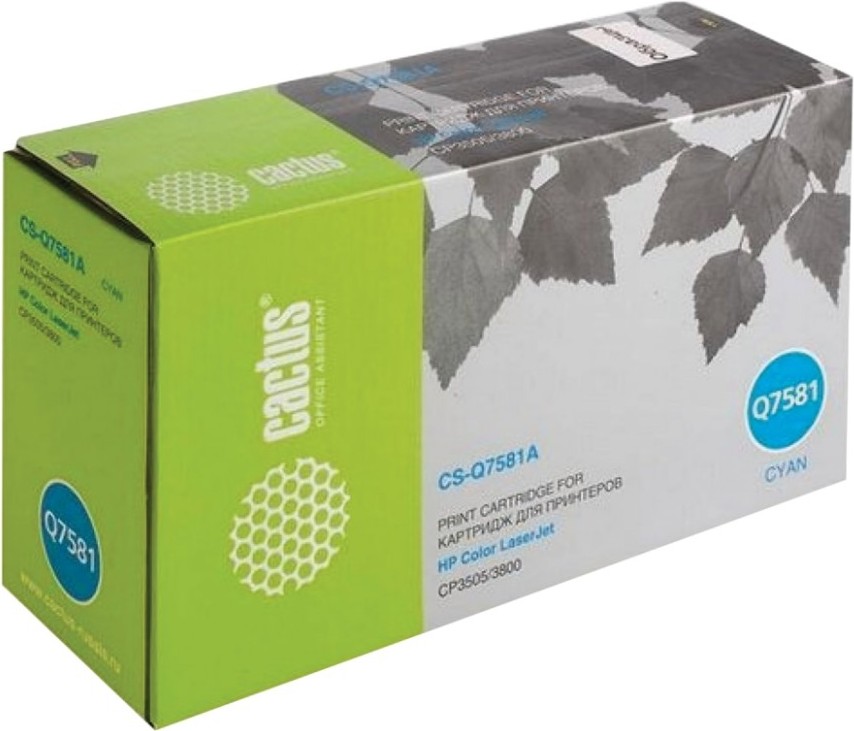 

Картридж Cactus CS-Q7581A Cyan