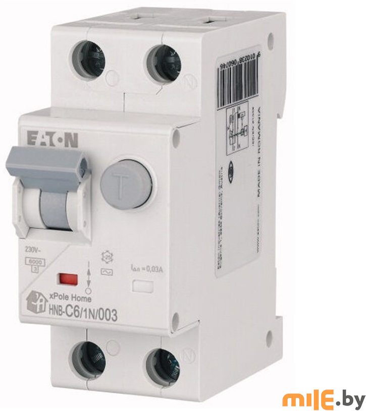 

Выключатель нагрузки Eaton автомат HNB-C6/1N/003 1P+N 6А С 6кА 30мА АС 2М [195124], Выключатель нагрузки Eaton автомат HNB-C6/1N/003 1P+N 6А С 6кА 30мА АС 2М 195124