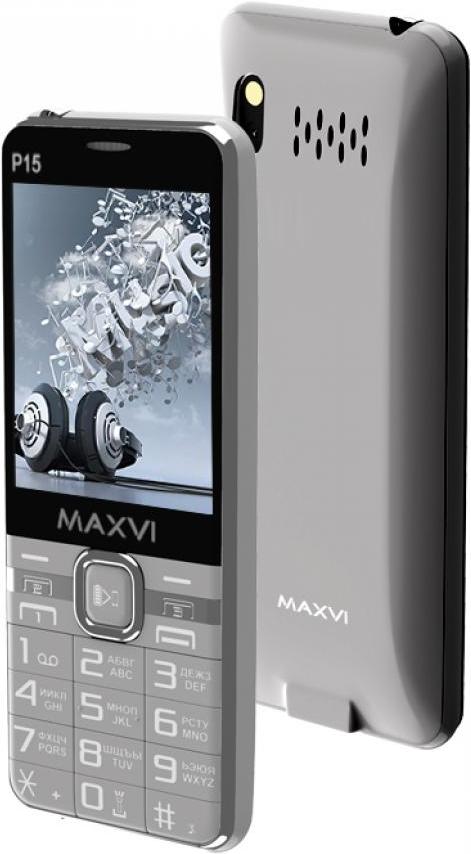

Мобильный телефон Maxvi P15 (серый), P15