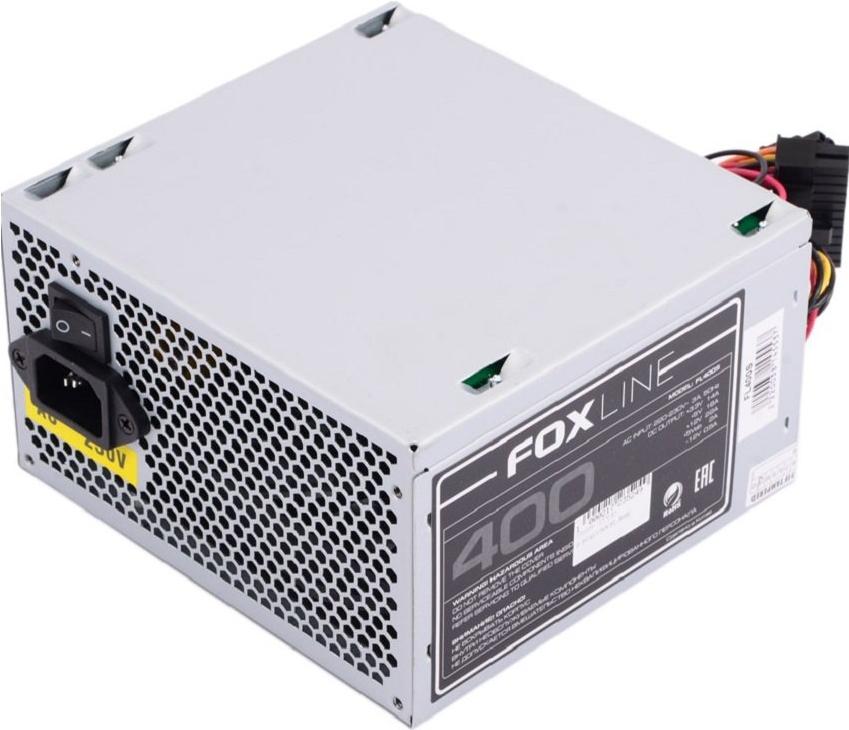 

Блок питания Foxline 400W, ATX, NOPFC, 120FAN, 2xSATA, 2xPATA, 1xFDD, 24+4 [FL-400S], FL-400S 400W