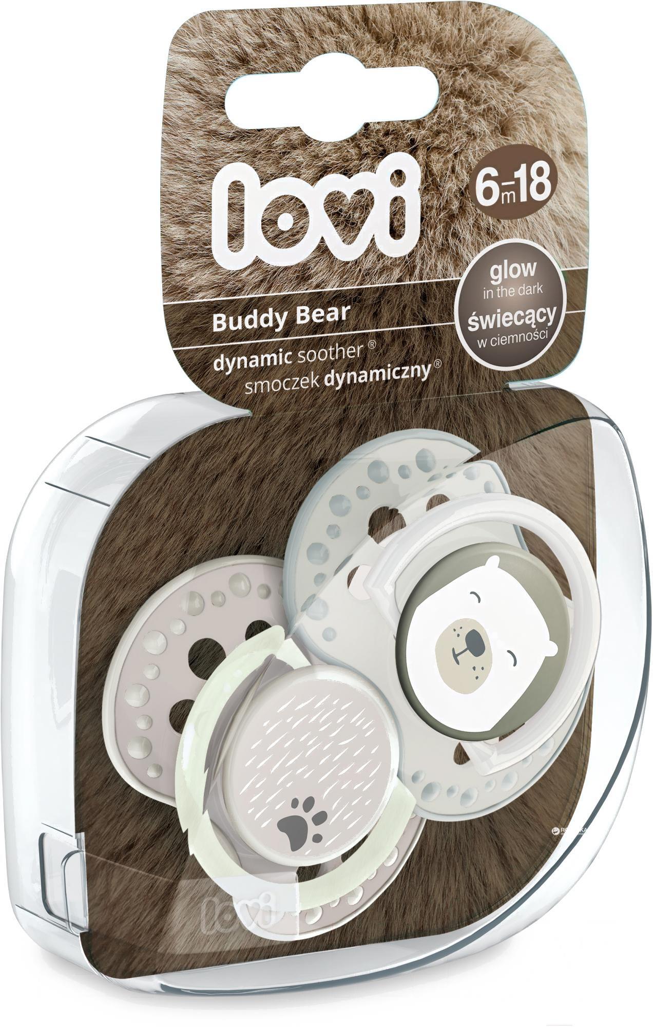 

Набор пустышек Lovi 22/865 Buddy bear динамичная 2шт