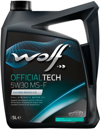 

Моторное масло Wolf OfficialTech 5W30 MS-F 5л [65609/5], Моторное масло Wolf OfficialTech 5W30 MS-F 5л 65609/5