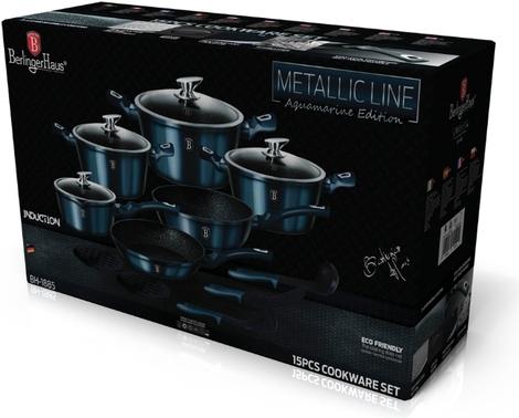 

Набор посуды Berlinger Haus ВН-1885 Aquamarine Metallic Line 15 пр., ВН-1885 Aquamarine Metallic Line 15 пр.