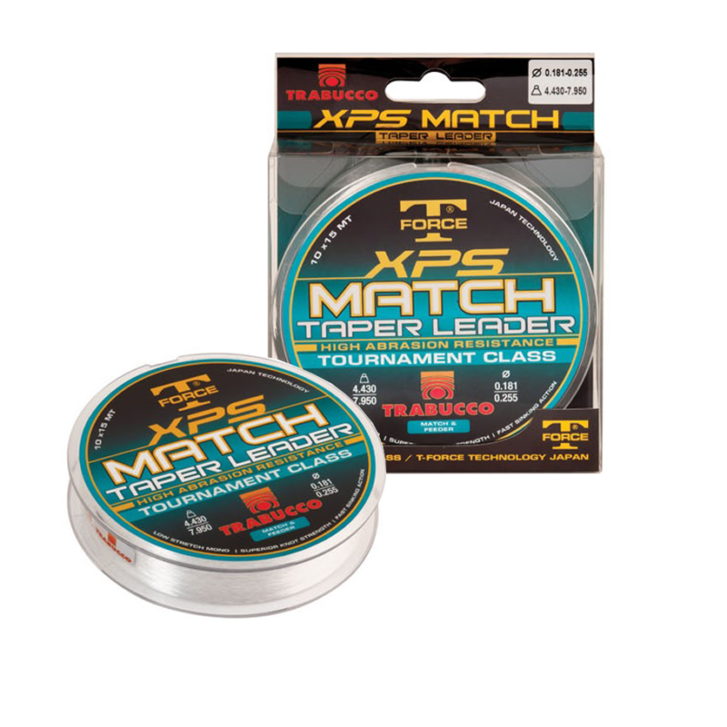 

Леска монофильная Trabucco T-FORCE XPS MATCH TAPER LEADER 15 м 0,18-0,28 мм [052-02-030], Леска монофильная Trabucco T-FORCE XPS MATCH TAPER LEADER 15 м 0,18-0,28 мм 052-02-030