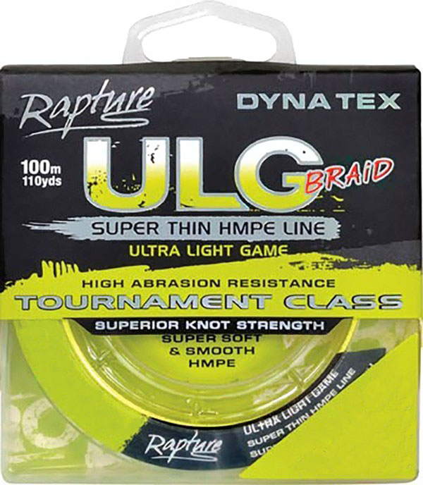 

Леска плетеная Rapture Dyna-Tex Ulg Lime 100 0,07мм (054-60-007)