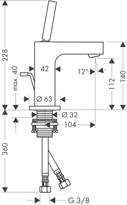 

Смеситель Axor Citterio 39010000, Citterio 39010000