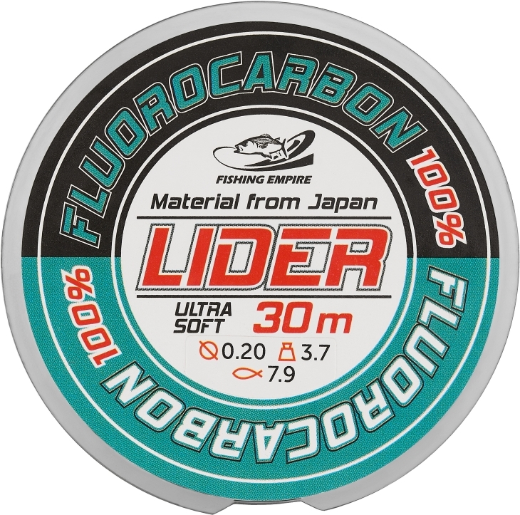 

Леска флюорокарбоновая Lider Fluorocarbon 100% 30 м 0,40 мм [FL- 0140], Леска флюорокарбоновая Lider Fluorocarbon 100% 30 м 0,40 мм FL- 0140