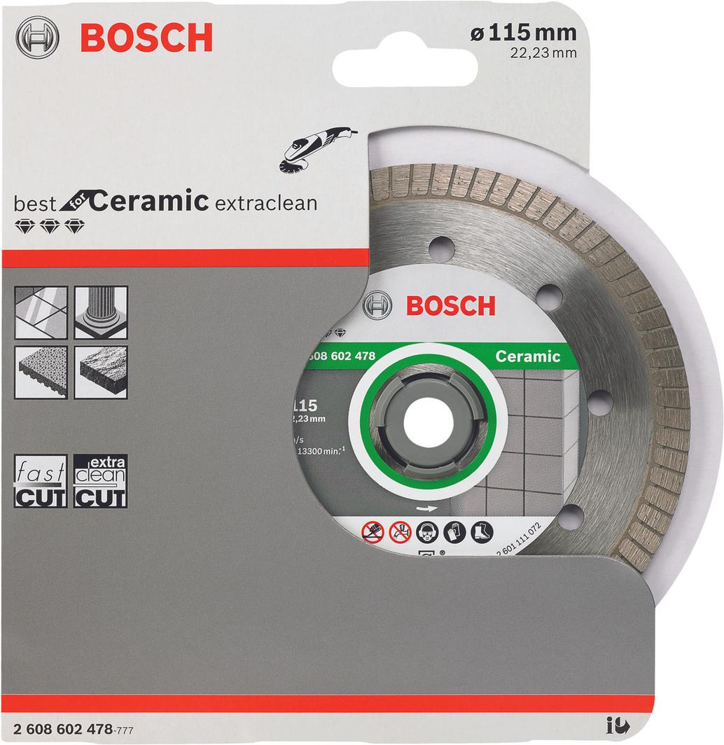 

Алмазный диск Bosch 2.608.602.478, 115-22.23-1.4 Best for Ceramic Extra-Clean Turbo