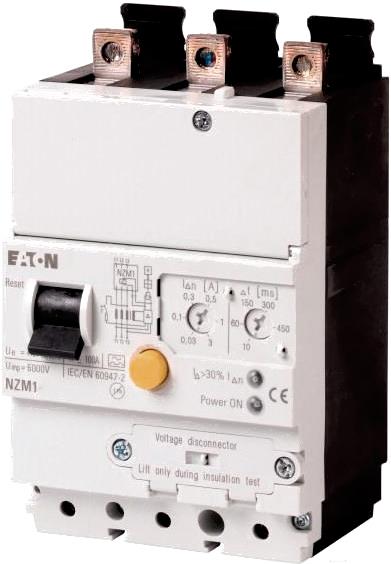 

Выключатель Eaton NZMB1-M100 100A 12.5Iн 3P 25kA [265714], NZMB1-M100 100A 12.5Iн 3P 25kA